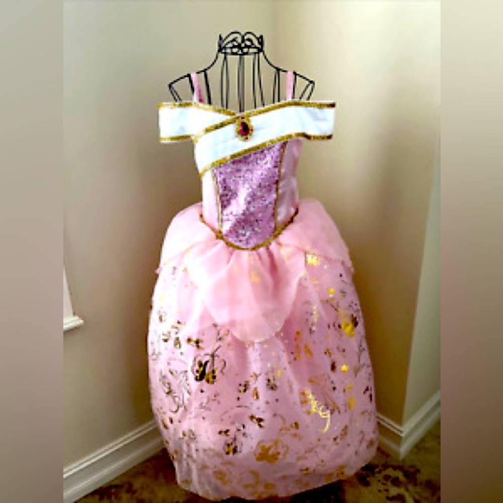 Disney store parks princess Aurora sleeping beauty costume dress size 9/10